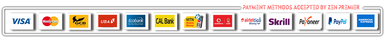 Zen Premier Payment Methods Ecobank Vodafone Cash MTN Mobile Money Momo Aiteltigo Money Calbank UBS GCB In Ghana WordfPress Shopify WiX WooCommerce Accra 1